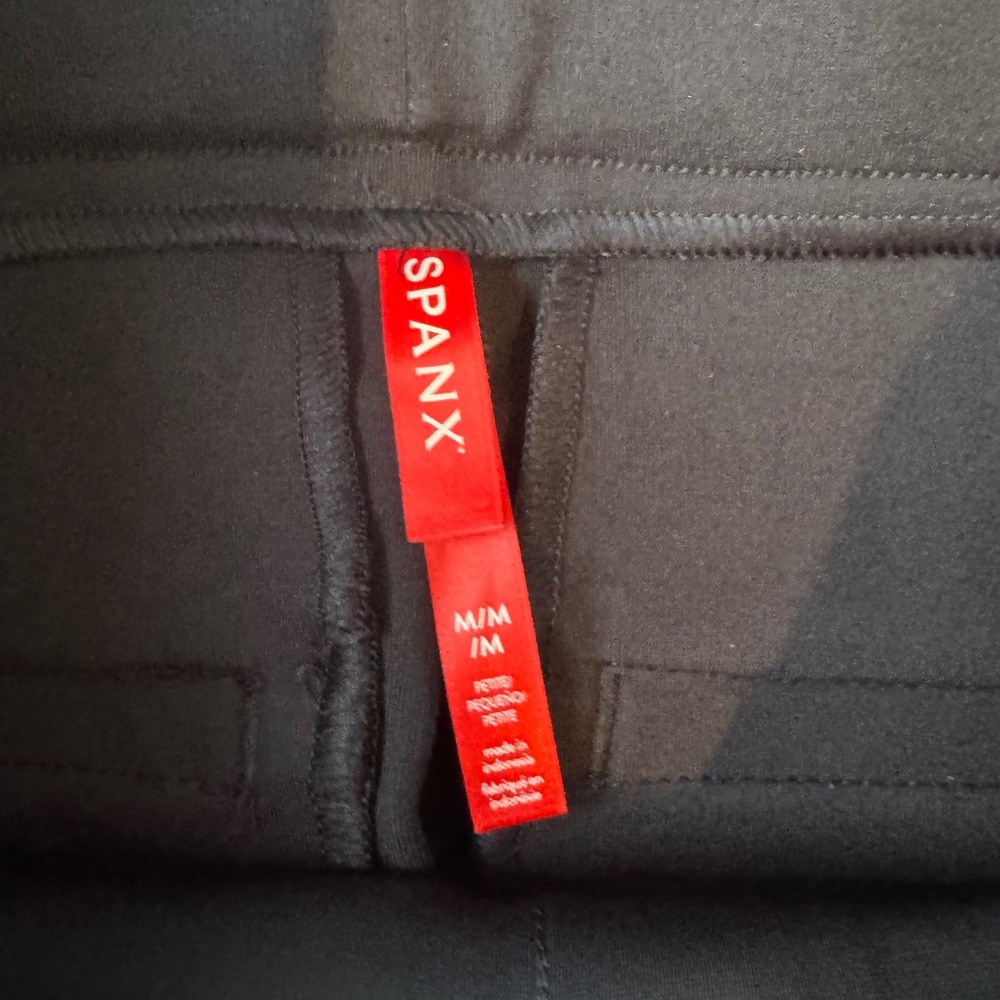Spanx The Perfect Pant Slim‎ Straight Navy Pants M Pull-On Ponte 27" Inseam - Picture 6 of 7